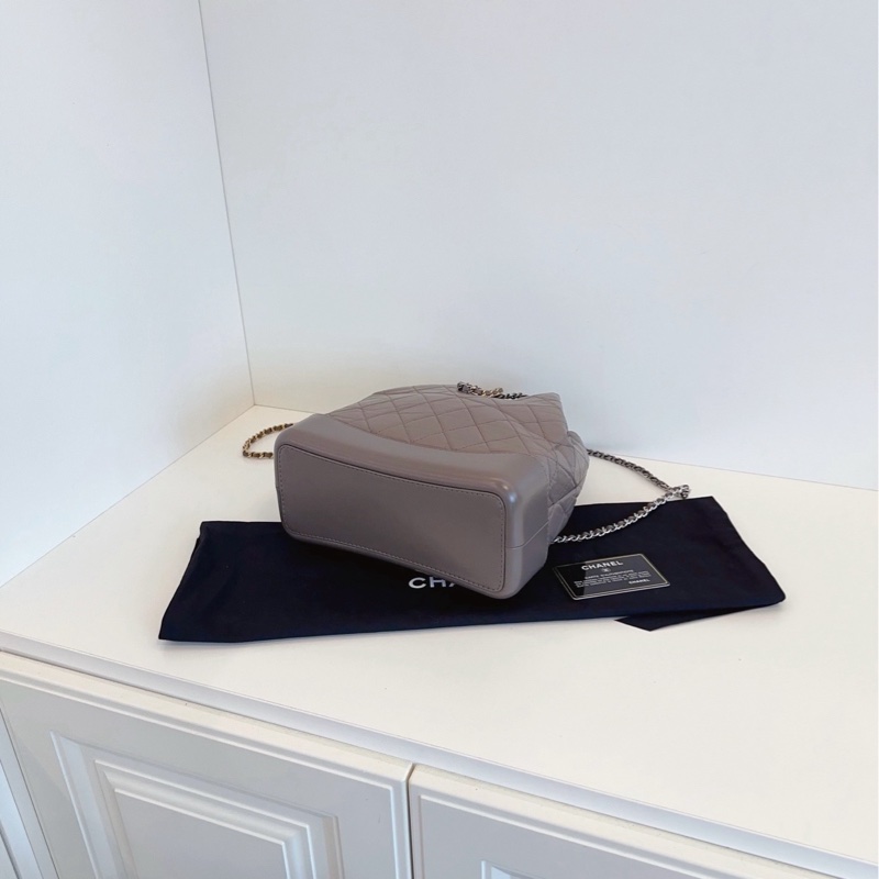 【98新🆕】Chanel Gabrielle流浪雙肩包🐘大象灰菱格 中號背包-4