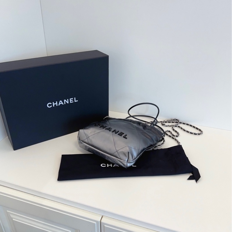 【99新大全套🆕】Chanel 24c漸變色mini 22Bag 限量款迷你垃圾袋 手提包 斜挎包-3