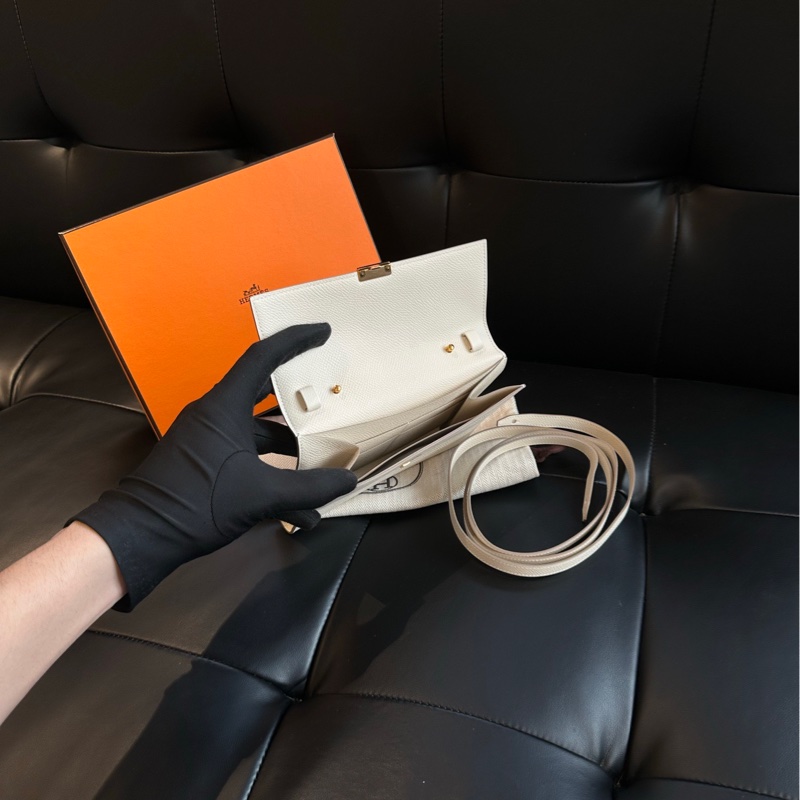 【閒置全套全膜🆕】Hermes  clic16 奶油白 Y刻 e皮 斜挎-8