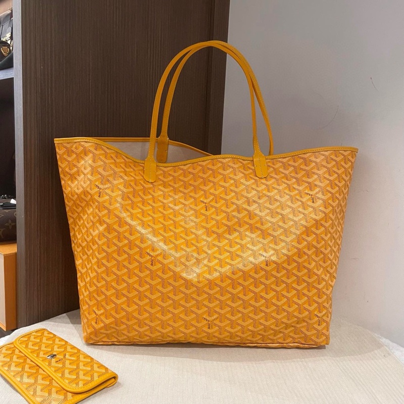 Goyard戈雅黃色滿印老花 Tote購物袋，大號尺寸39/32/19cm-1