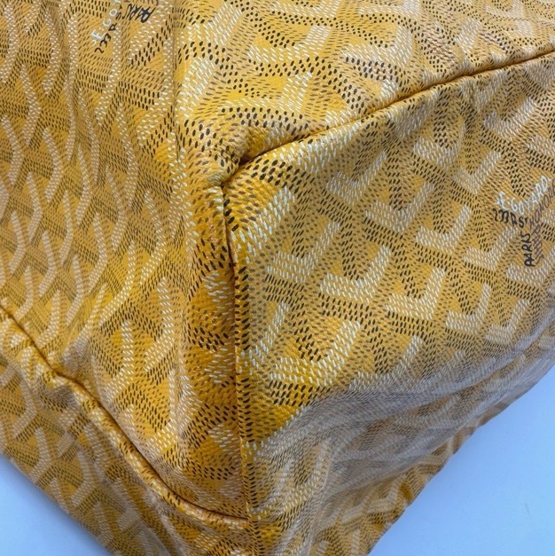 Goyard戈雅黃色滿印老花 Tote購物袋，大號尺寸39/32/19cm-8