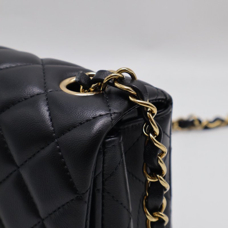 CHANEL 經典口蓋包Mini CF20 - 黑金-6