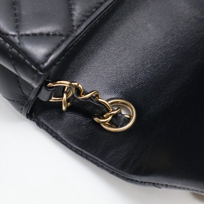 CHANEL 經典口蓋包Mini CF20 - 黑金-12