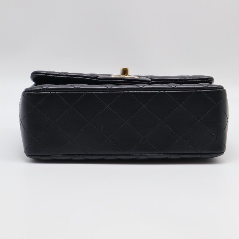 CHANEL 經典口蓋包Mini CF20 - 黑金-18