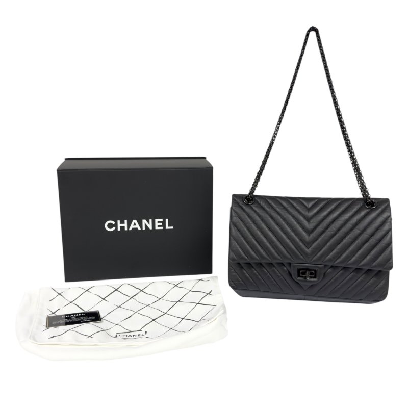 CHANEL 2.55 *極罕全黑* So Black 鏈條包-0