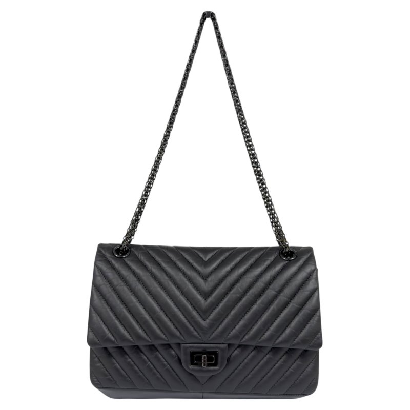 CHANEL 2.55 *極罕全黑* So Black 鏈條包-2