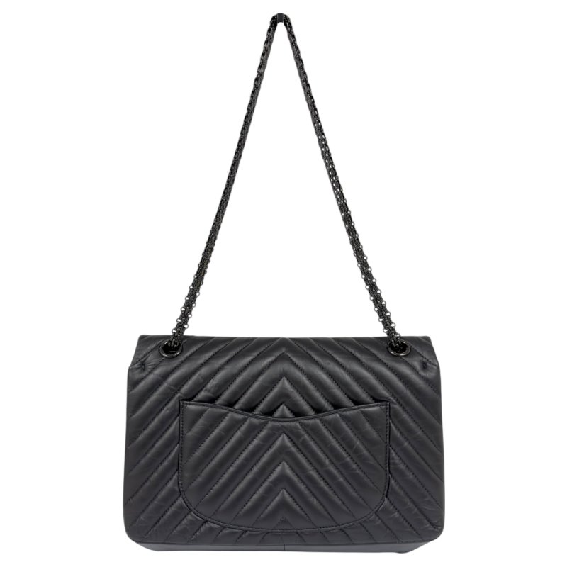 CHANEL 2.55 *極罕全黑* So Black 鏈條包-7