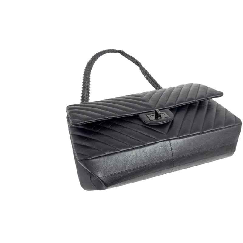 CHANEL 2.55 *極罕全黑* So Black 鏈條包-10