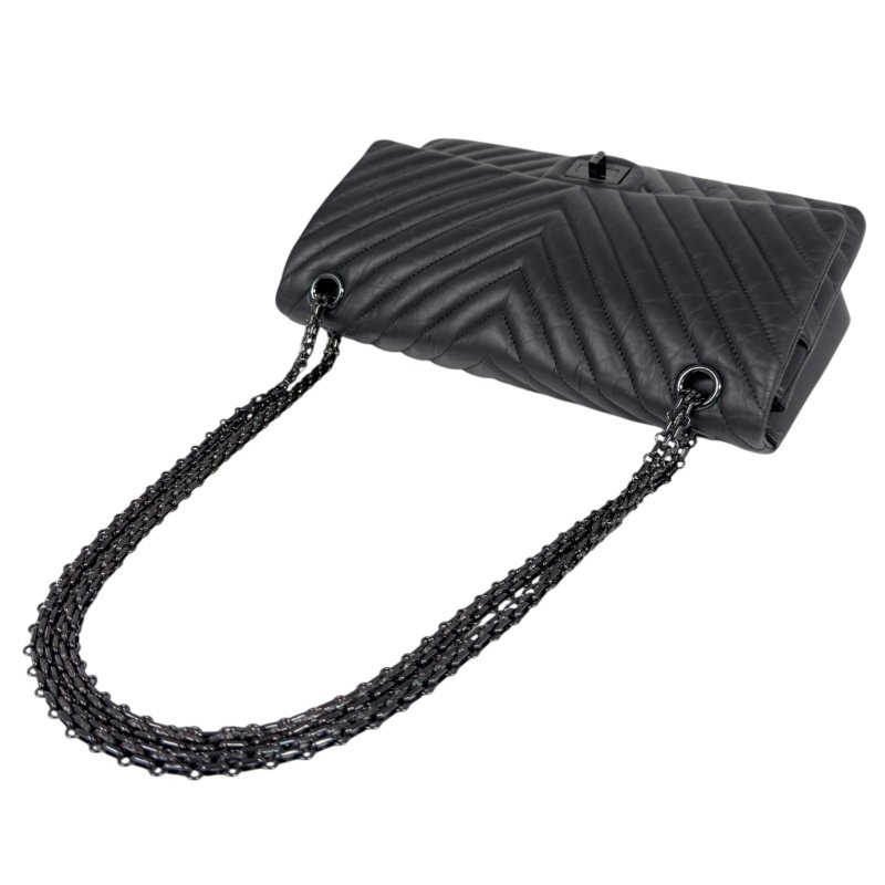 CHANEL 2.55 *極罕全黑* So Black 鏈條包-15