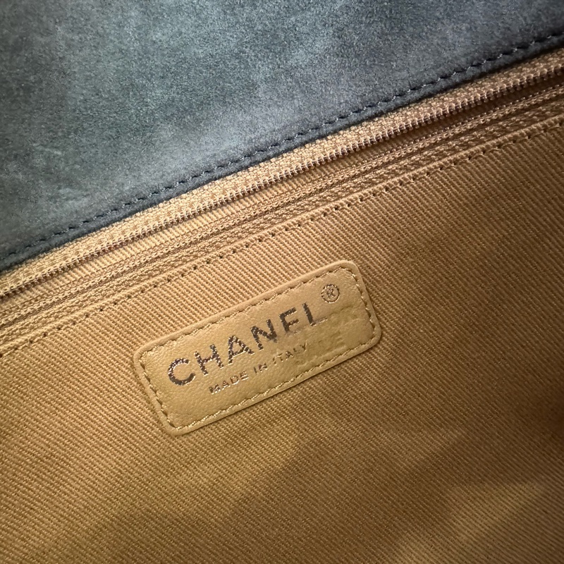 香奈兒 CF 麂皮鏈條包-5