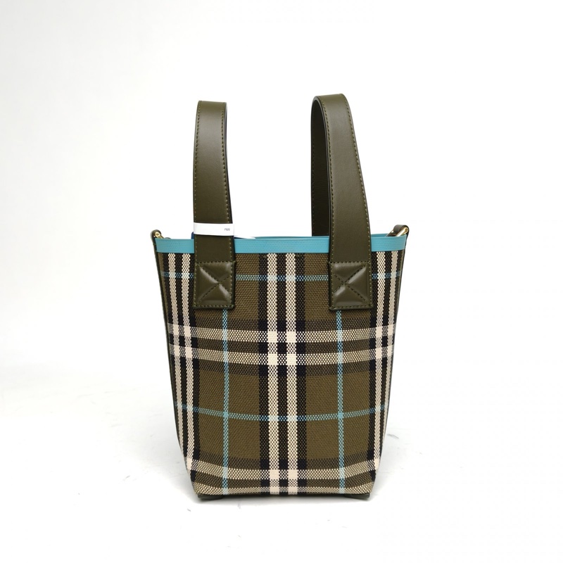 Burberry 巴寶莉格子帆布手提托特包斜挎包mini-2