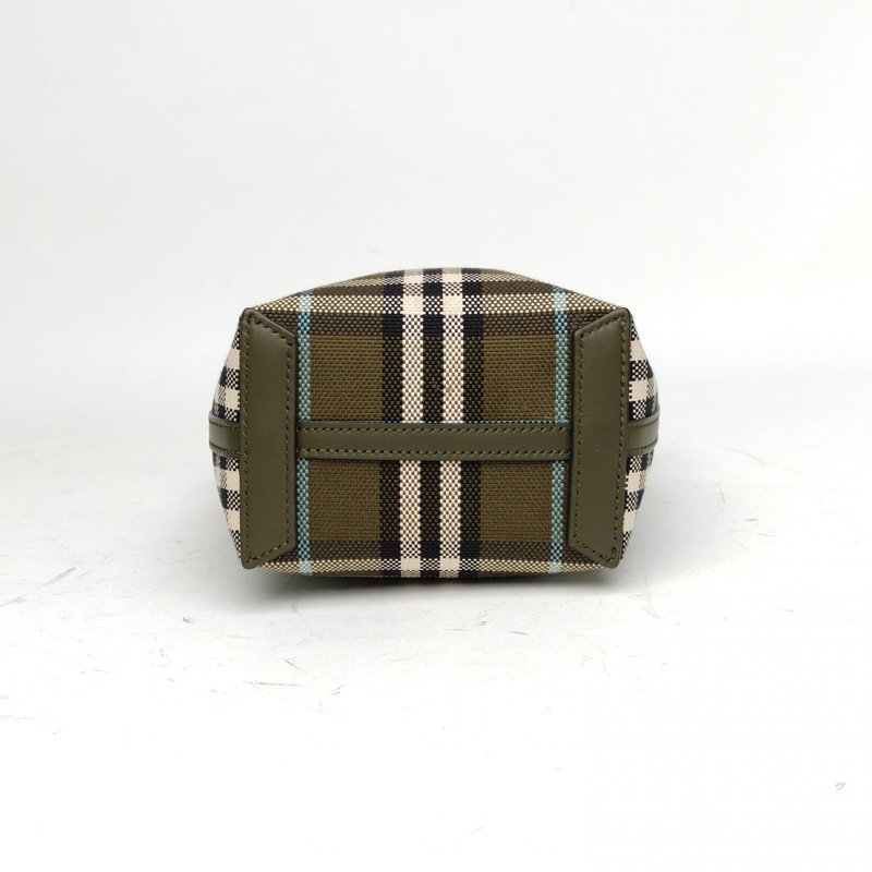 Burberry 巴寶莉格子帆布手提托特包斜挎包mini-3
