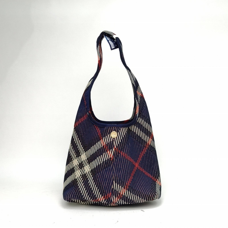 Burberry 拼色帆布金扣新款腋下hobo單肩包-2