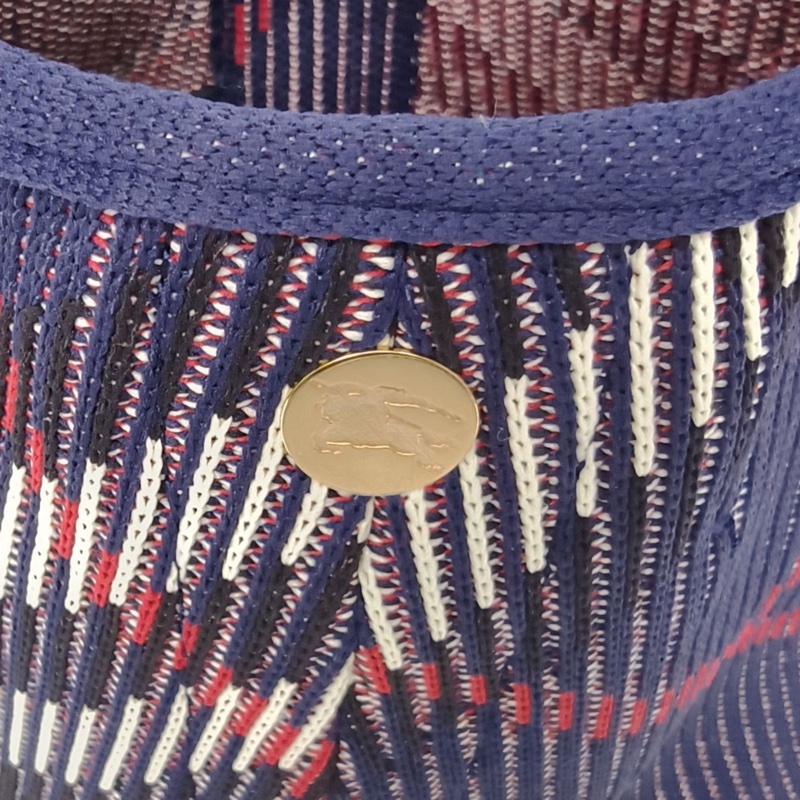 Burberry 拼色帆布金扣新款腋下hobo單肩包-4