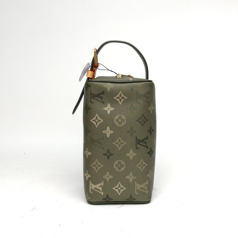 LOUIS VUITTON 綠色PVC晶片26ss洗漱包locker手拿包-2
