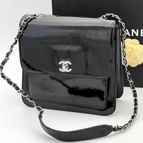 🌷Chanel 漆皮單肩包｜經典花紋✦fufu style 精品✦ 氣質款｜單肩包.手提包