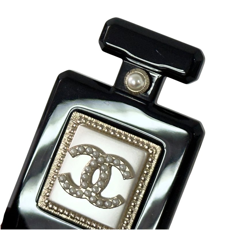 CHANEL CC 香水樽 珠珠 胸針-4