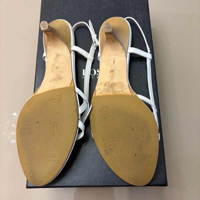 BOSS白色涼鞋-6
