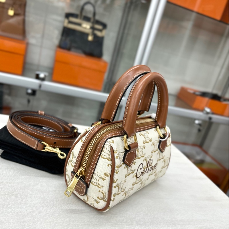 【99新】 CELINE 凱旋門刺繡nano speedy 手提包斜挎包-1