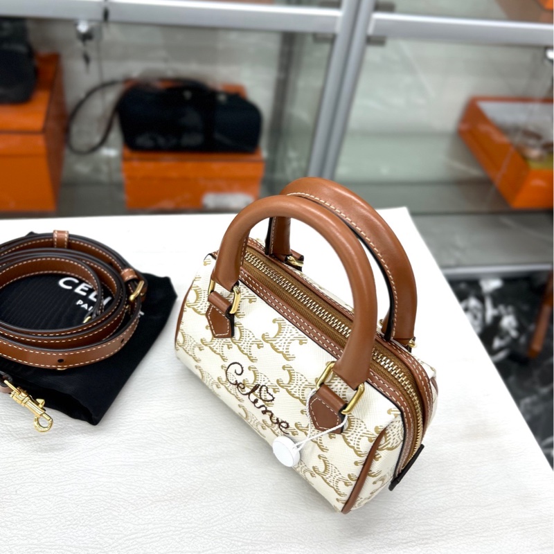 【99新】 CELINE 凱旋門刺繡nano speedy 手提包斜挎包-2