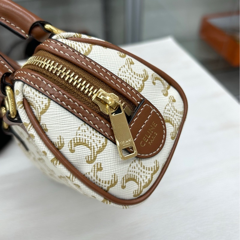 【99新】 CELINE 凱旋門刺繡nano speedy 手提包斜挎包-4