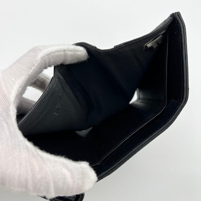 🌷Chanel *稀少*菱格漆皮錢包短夾｜經典花紋✦fufu style 精品✦ 氣質款｜皮夾.錢包-4