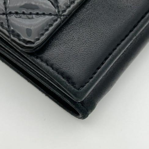 🌷Chanel *稀少*菱格漆皮錢包短夾｜經典花紋✦fufu style 精品✦ 氣質款｜皮夾.錢包-7