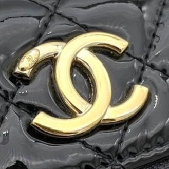 🌷Chanel *稀少*菱格漆皮錢包短夾｜經典花紋✦fufu style 精品✦ 氣質款｜皮夾.錢包-20