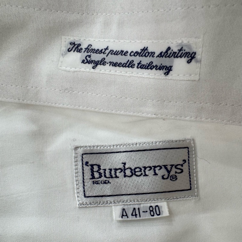 Burberry 白色襯衫👔 Vintage 二手 中古-11