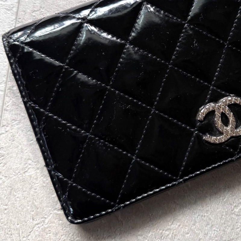 🌷Chanel 漆皮長夾｜經典花紋✦fufu style 精品✦ 氣質款｜皮夾.錢包-5