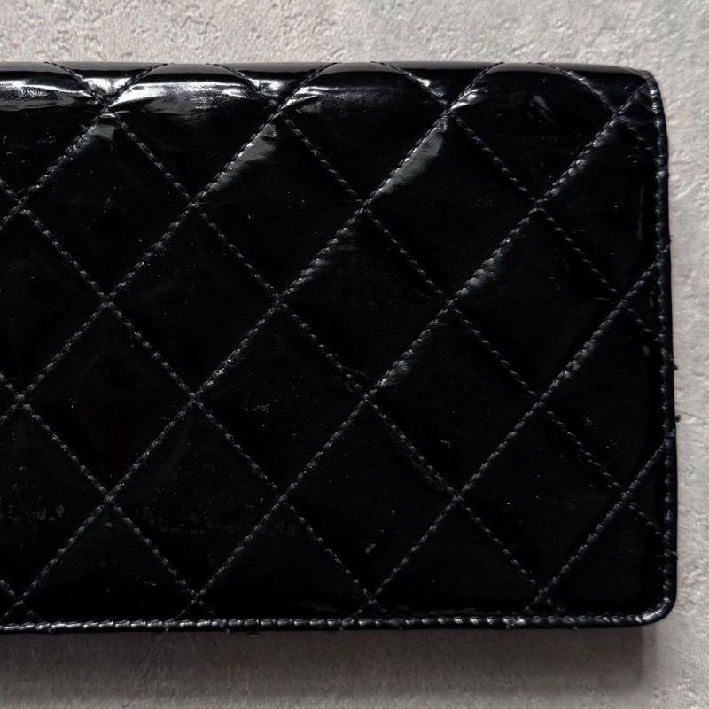 🌷Chanel 漆皮長夾｜經典花紋✦fufu style 精品✦ 氣質款｜皮夾.錢包-11