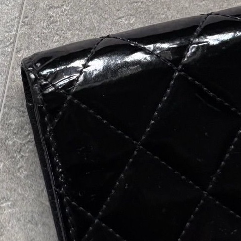 🌷Chanel 漆皮長夾｜經典花紋✦fufu style 精品✦ 氣質款｜皮夾.錢包-12