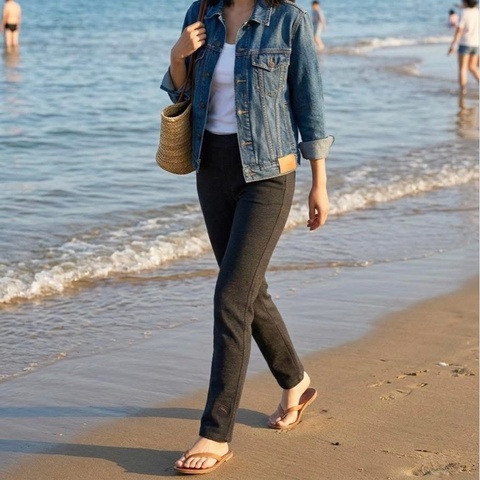 BURBERRY 藍標 刺繡戰馬彈性長褲