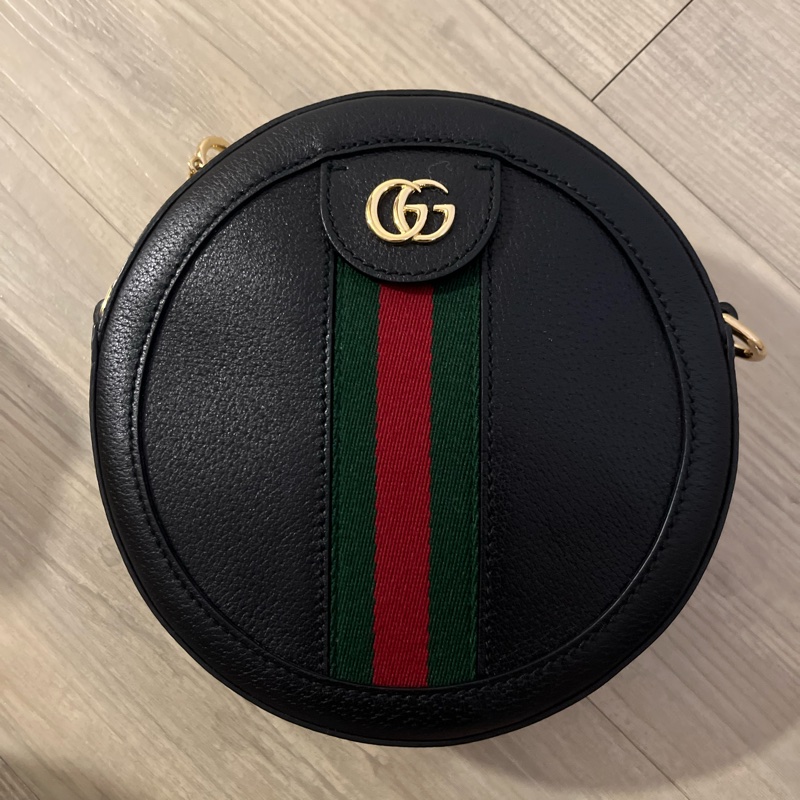 gucci 圓餅包 (稀少黑色）-7