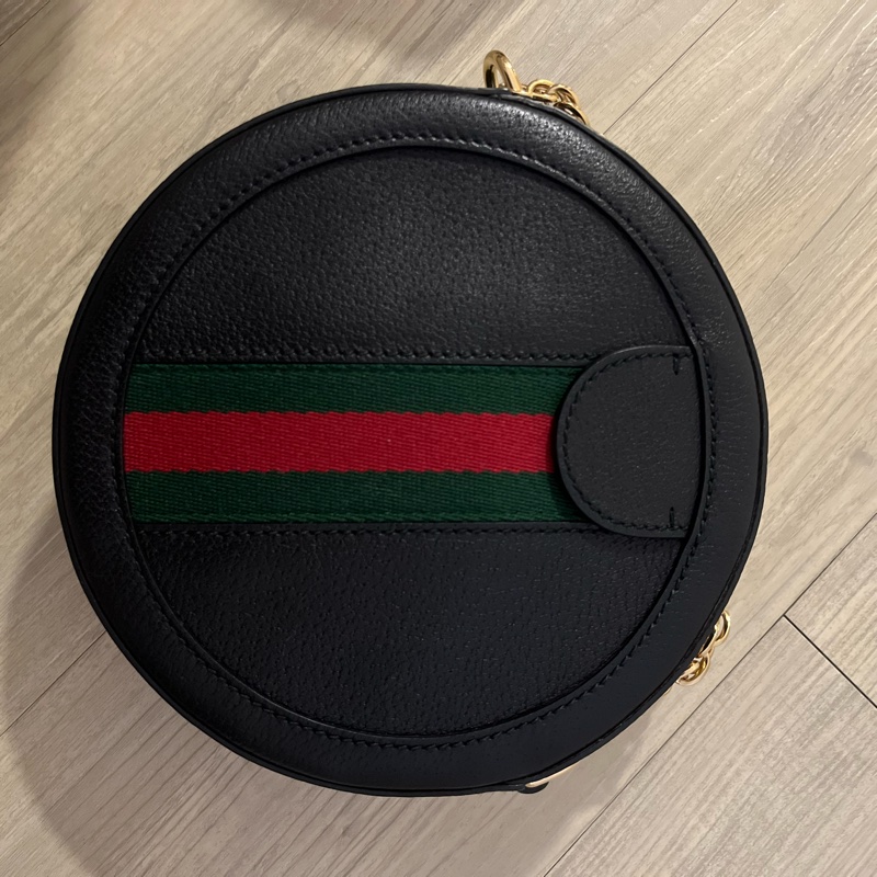 gucci 圓餅包 (稀少黑色）-8