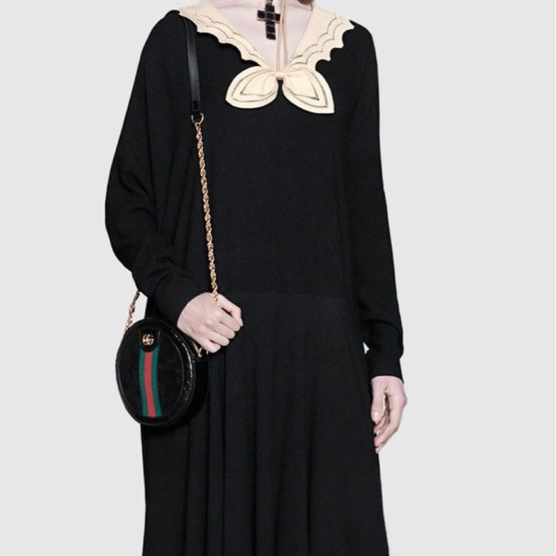 gucci 圓餅包 (稀少黑色）-19