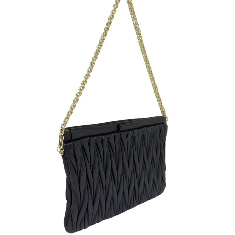 MIU MIU *自加鏈＞送無品牌扣＋無品牌鏈帶* 皺摺 肩背包-7