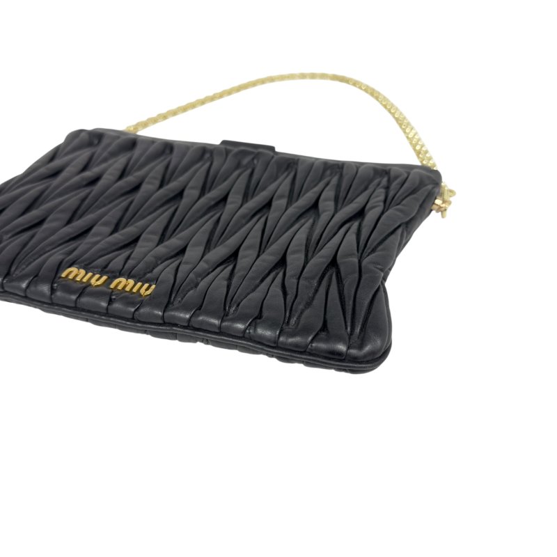 MIU MIU *自加鏈＞送無品牌扣＋無品牌鏈帶* 皺摺 肩背包-10