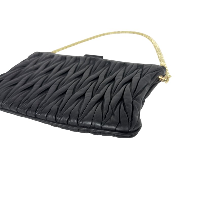 MIU MIU *自加鏈＞送無品牌扣＋無品牌鏈帶* 皺摺 肩背包-12