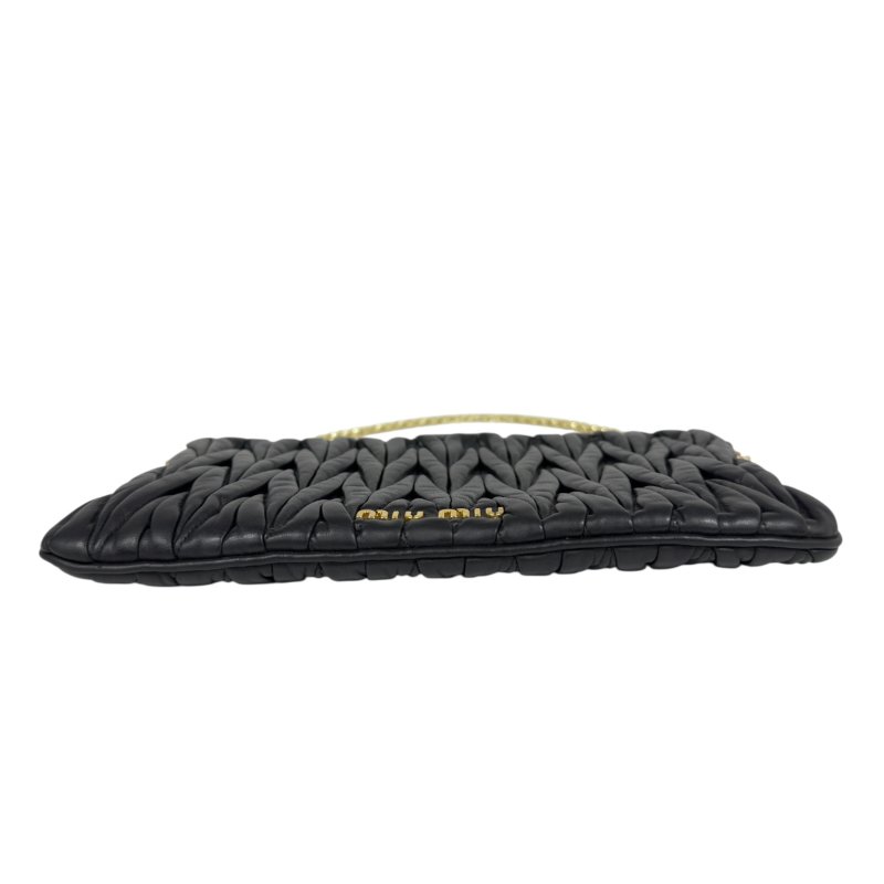 MIU MIU *自加鏈＞送無品牌扣＋無品牌鏈帶* 皺摺 肩背包-13