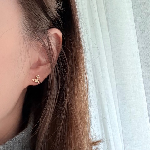 Vivienne Westwood🪐基本款 經典土星 日常耳環Lorelei （金色）