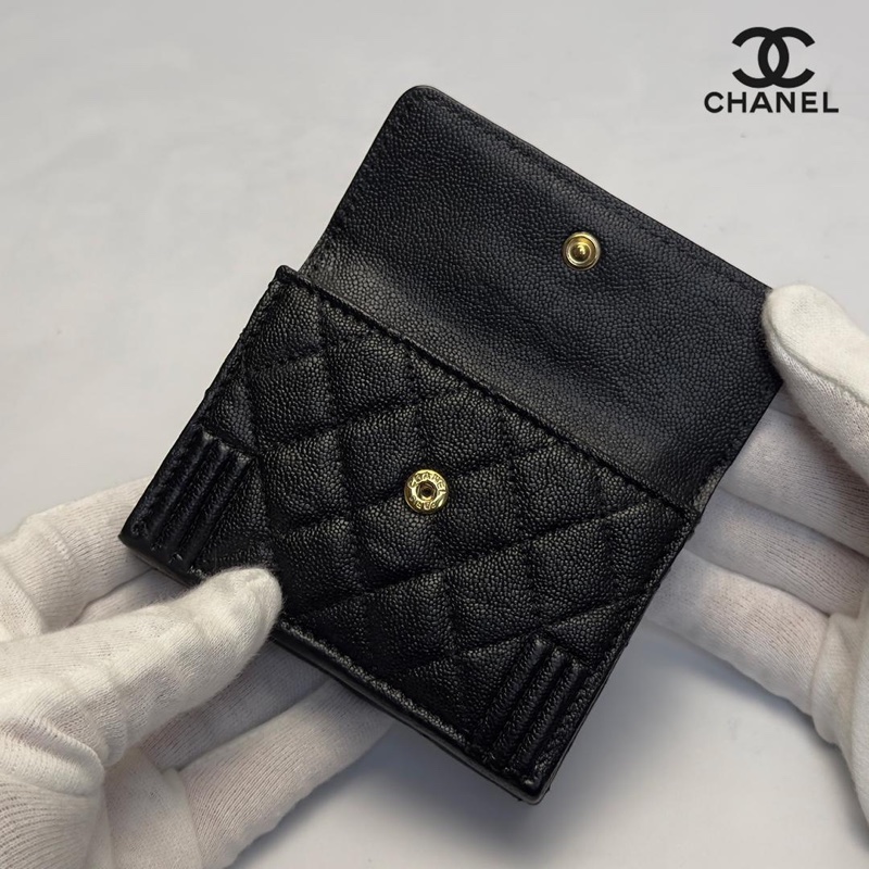 🌷Chanel boy 經典黑色短夾錢包｜經典花紋✦fufu style 精品✦ 氣質款｜皮夾.錢包-2