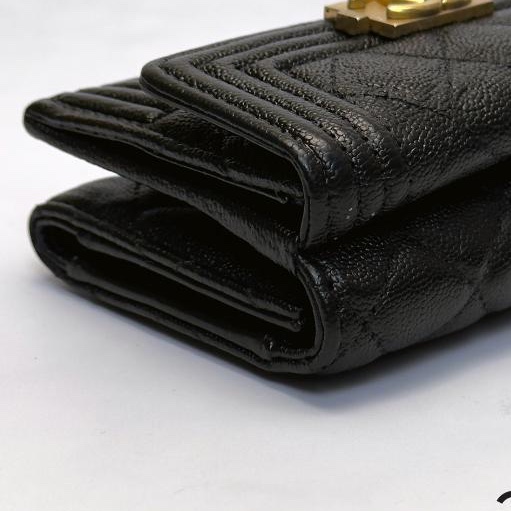 🌷Chanel boy 經典黑色短夾錢包｜經典花紋✦fufu style 精品✦ 氣質款｜皮夾.錢包-15