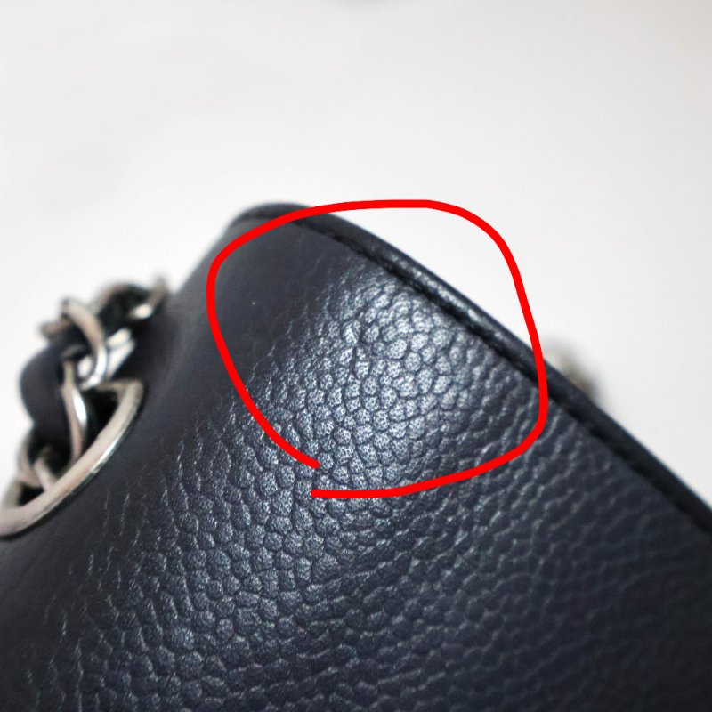 金鐸精品~C792 CHANEL 香奈兒 深藍色荔枝紋小牛皮 雙掀蓋金屬鍊帶側肩背包-10