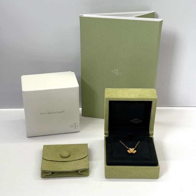 VAN CLEEF & ARPELS  梵克雅寶 FRIVOLE DIAMOND 1PD MINI YG750黃金鑽石項鍊-1