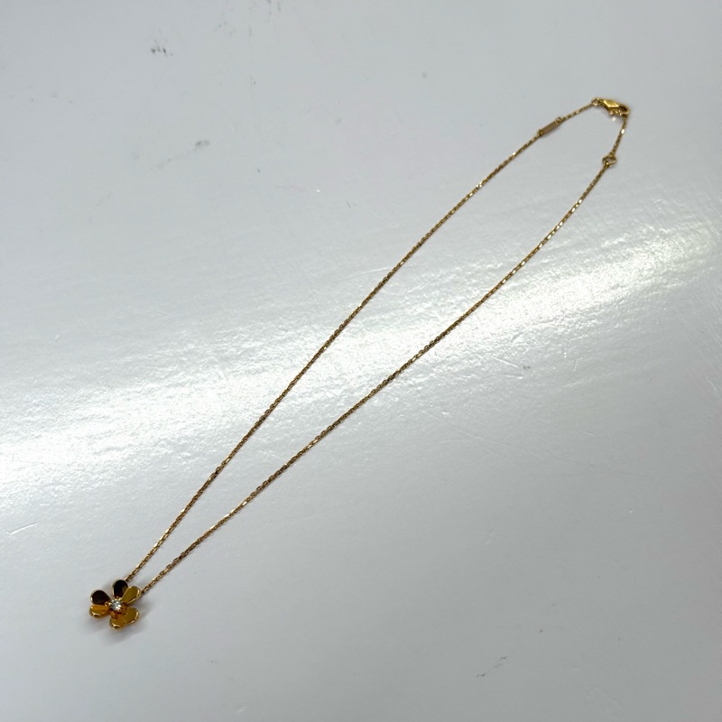VAN CLEEF & ARPELS  梵克雅寶 FRIVOLE DIAMOND 1PD MINI YG750黃金鑽石項鍊-2