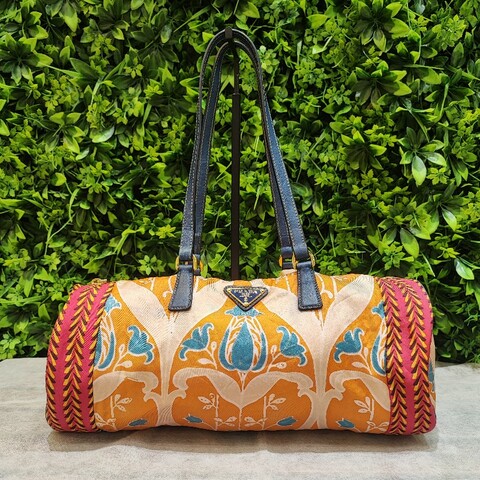 Prada Bauletto Silk Foulard Bag