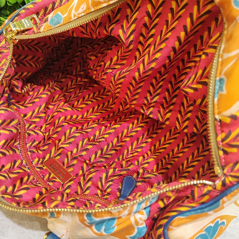 Prada Bauletto Silk Foulard Bag-5