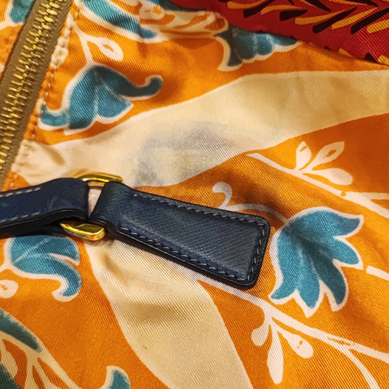 Prada Bauletto Silk Foulard Bag-9