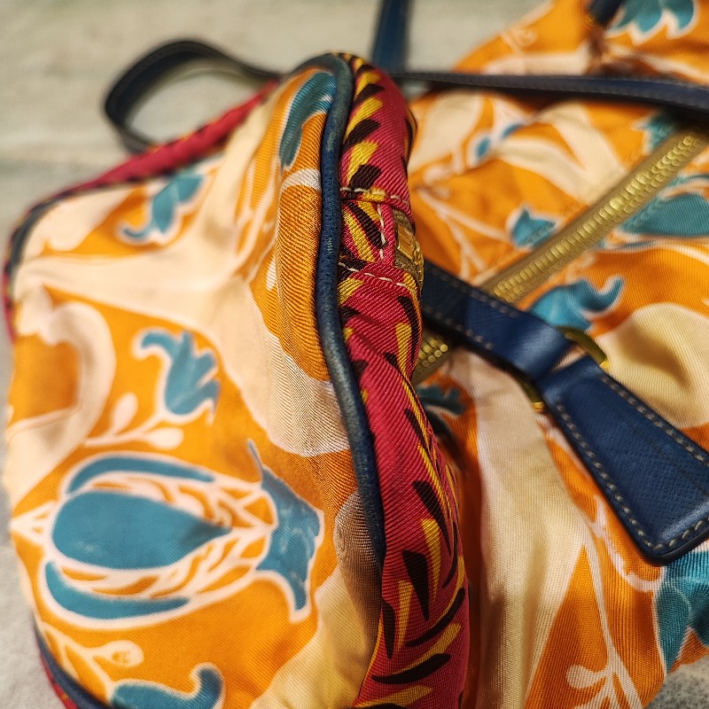 Prada Bauletto Silk Foulard Bag-15
